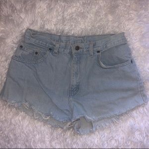Vintage denim cutoff shorts